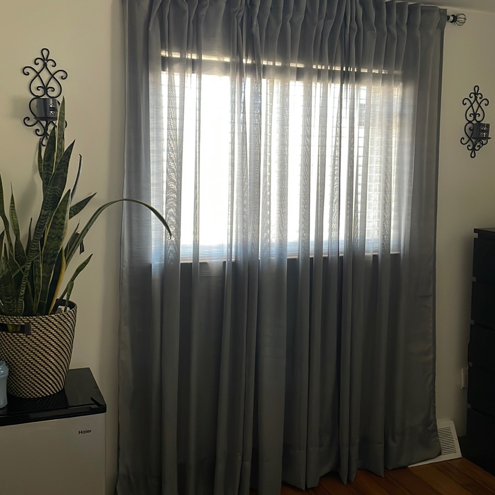 Ikea curtain grey $13 for two panels